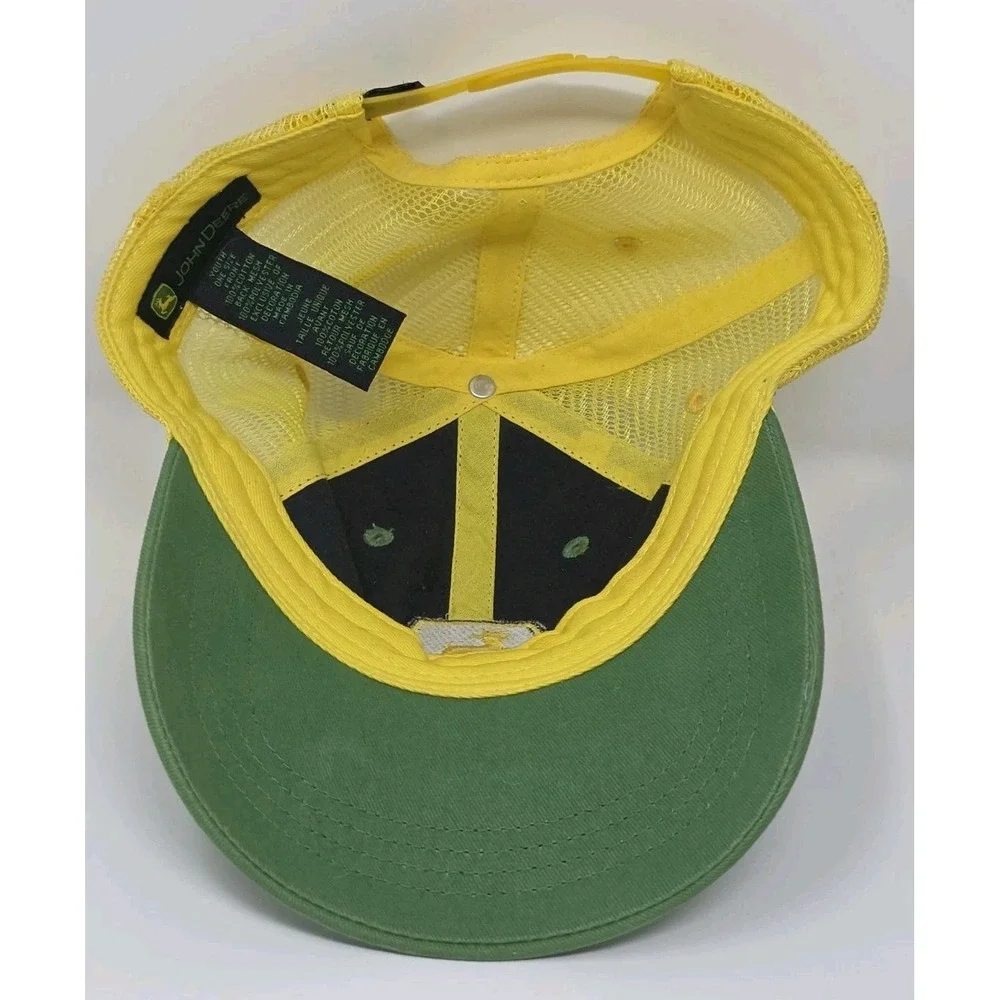 John‎ Deere Authentic Snapback Trucker Hat Cap Toddler EUC Mesh Embroidered Logo